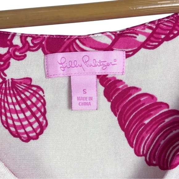 LILLY PULITZER PATTY FALLIN IN LOVE A LITTLE SEASHELL V NECK SLEEVELESS DRESS - Picture 9 of 12